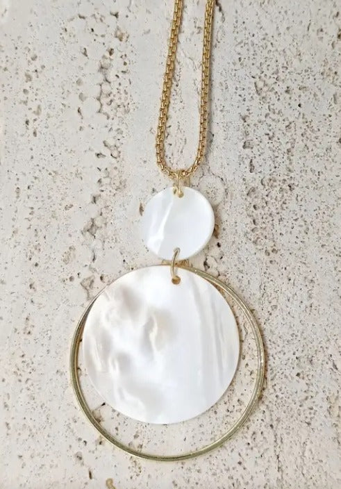 Shell Necklace with Gold