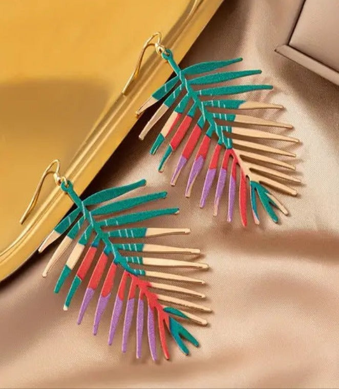 Colorful Leaf Earrings