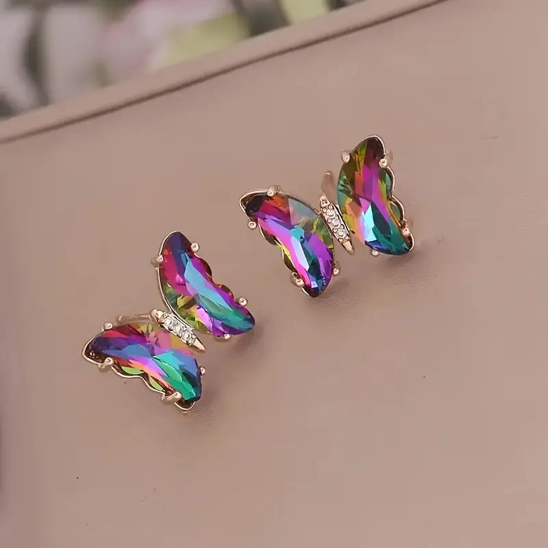 Multicolored Butterfly Earrings