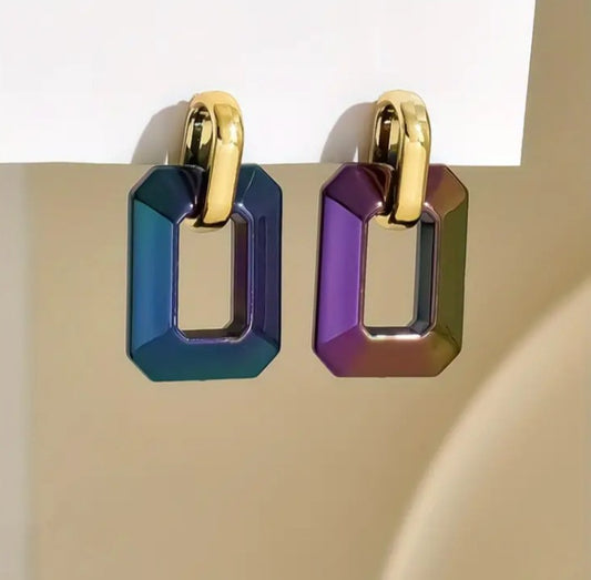 Hollow Rectangle Earrings