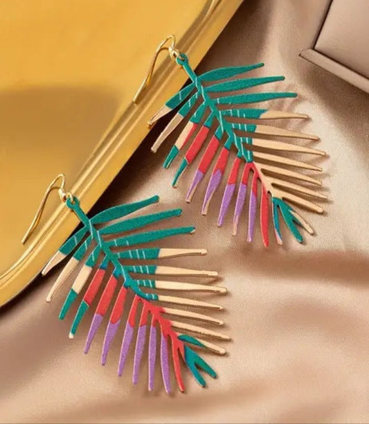 Colorful Leaf Earrings